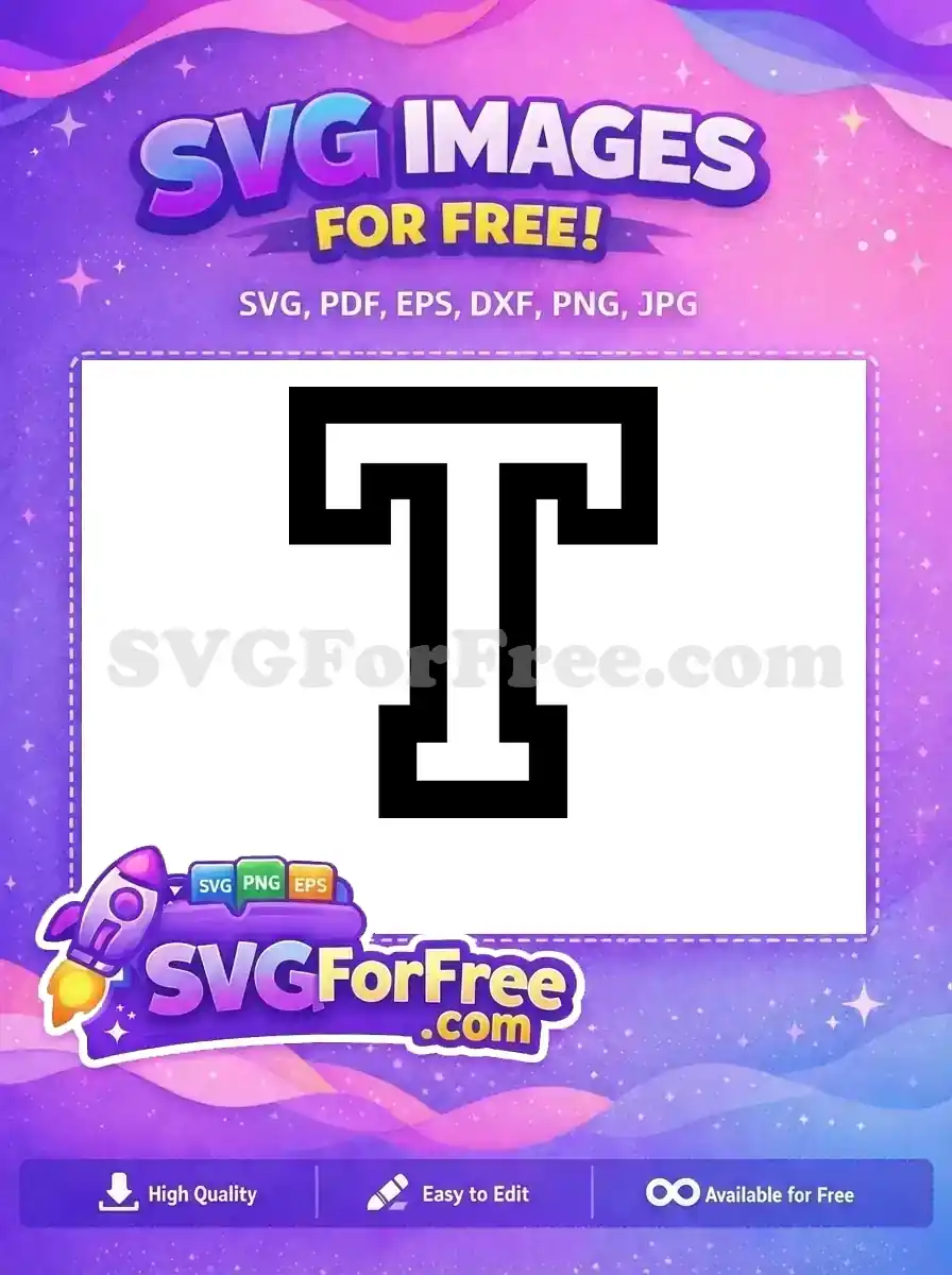 Free Black White Letter Free Initial Font Free SVG