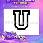 Free Bold Letter U Free Black Outline Fonts Free SVG - Instant Download