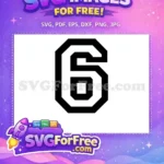 Free Black Number 1 Free Bold Font Number Free SVG - Instant Download