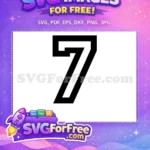 Free Black Number Seven Free Bold Font Free SVG 6 - Instant Download