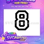 Free Black Number Eight Free Bold Font Free SVG 4 - Instant Download