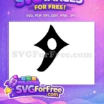 Free Abstract Black Font Letter Free One Silhouette Free SVG - Instant Download