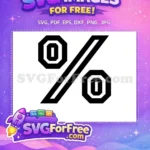 Free Bold Geometric Free Percentage Fonts Icon Free SVG - Instant Download