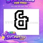 Free Bold Ampersand Free Fonts Alphabet Initial Free SVG - Instant Download