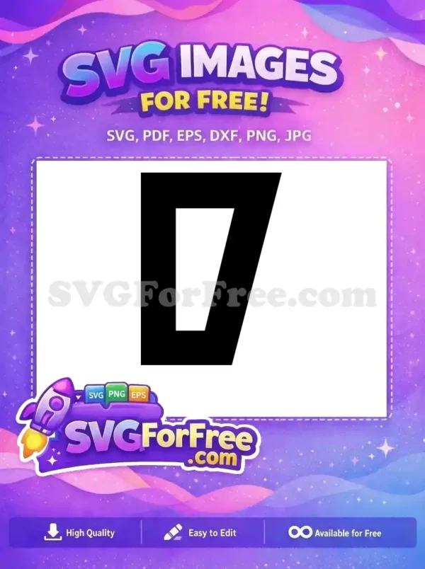 Free Bold Number Seven Free Font Black Free SVG