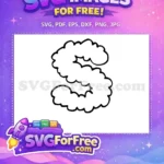 Free Cloud Letter S Free Fluffy Font Alphabet Free SVG - Instant Download