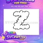 Free Cloud Style Free Letter Z Font Free SVG - Instant Download