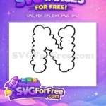 Free Bubble Letter N Free Fonts Alphabet Free SVG - Instant Download