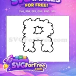 Free Letter A Free Fluffy Font Alphabet Free SVG - Instant Download