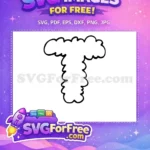 Free Cloud Letter Free T Initial Fonts Free SVG - Instant Download