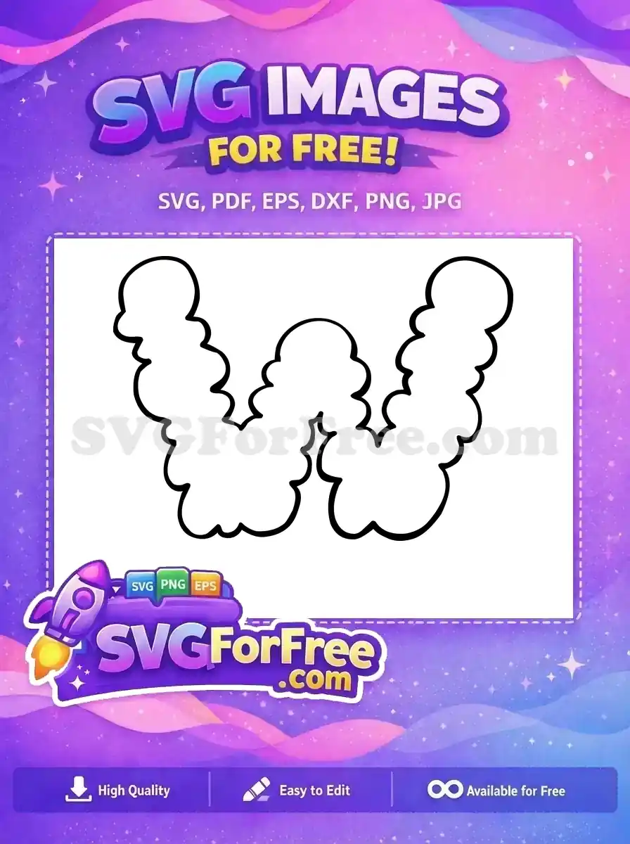 Free W Bubble Font Free Letter Alphabet Free SVG