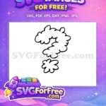 Free Cloud Outline Free Font Question Mark Free SVG - Instant Download