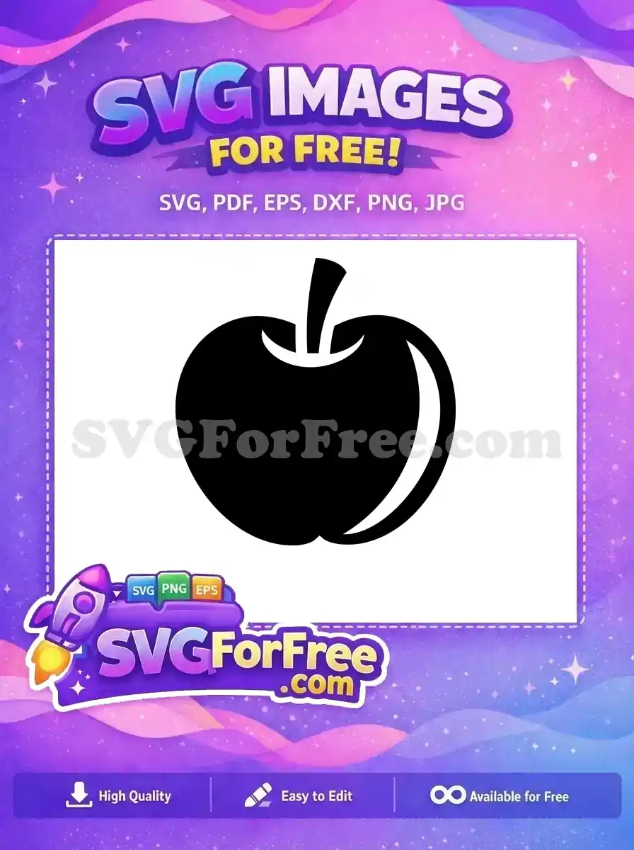 Free Apple Silhouette Free Fruit Food Free SVG