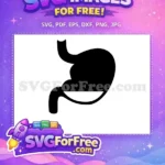Free Silhouette Stomach Free Digestive System Anatomy Free SVG - Instant Download