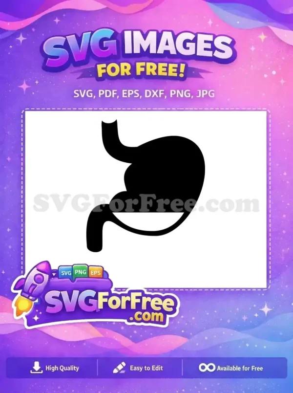 Free Silhouette Stomach Free Digestive System Anatomy Free SVG
