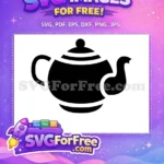Free Teapot Silhouette Free Kitchenware Food Free SVG - Instant Download
