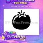 Free Tomato Silhouette Free Garden Vegetable Food Free SVG - Instant Download
