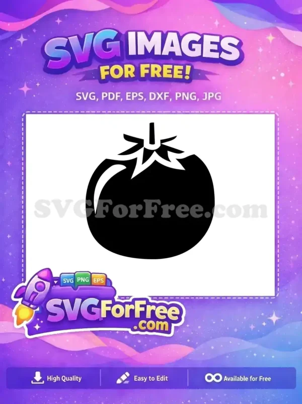 Free Tomato Silhouette Free Garden Vegetable Food Free SVG
