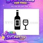 Free Wine Bottle Free Wine Glass Food Free SVG - Instant Download