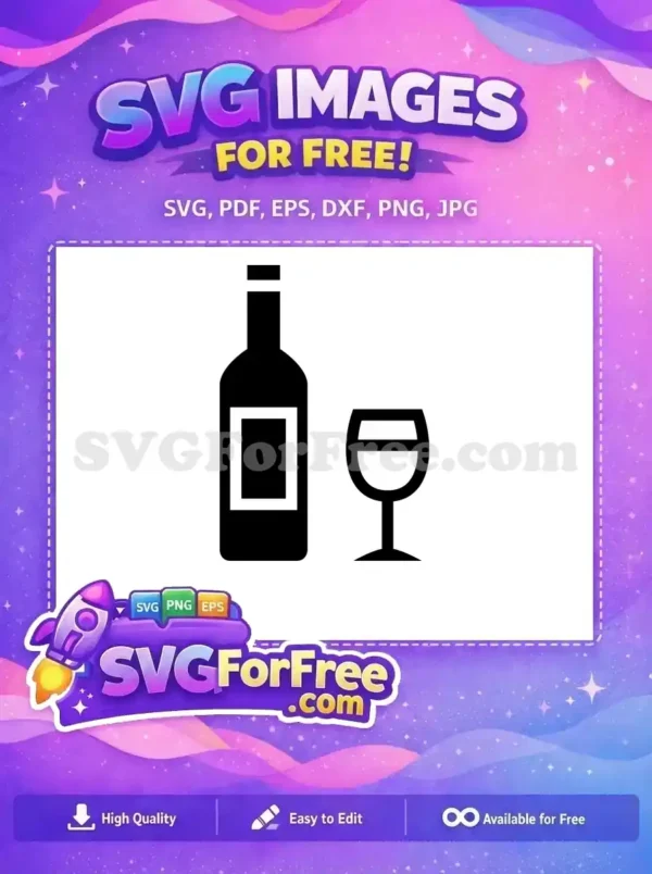 Free Wine Bottle Free Wine Glass Food Free SVG