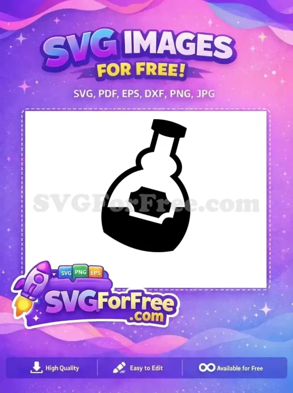 Free Black Potion Bottle Free Halloween Food Silhouette Free SVG