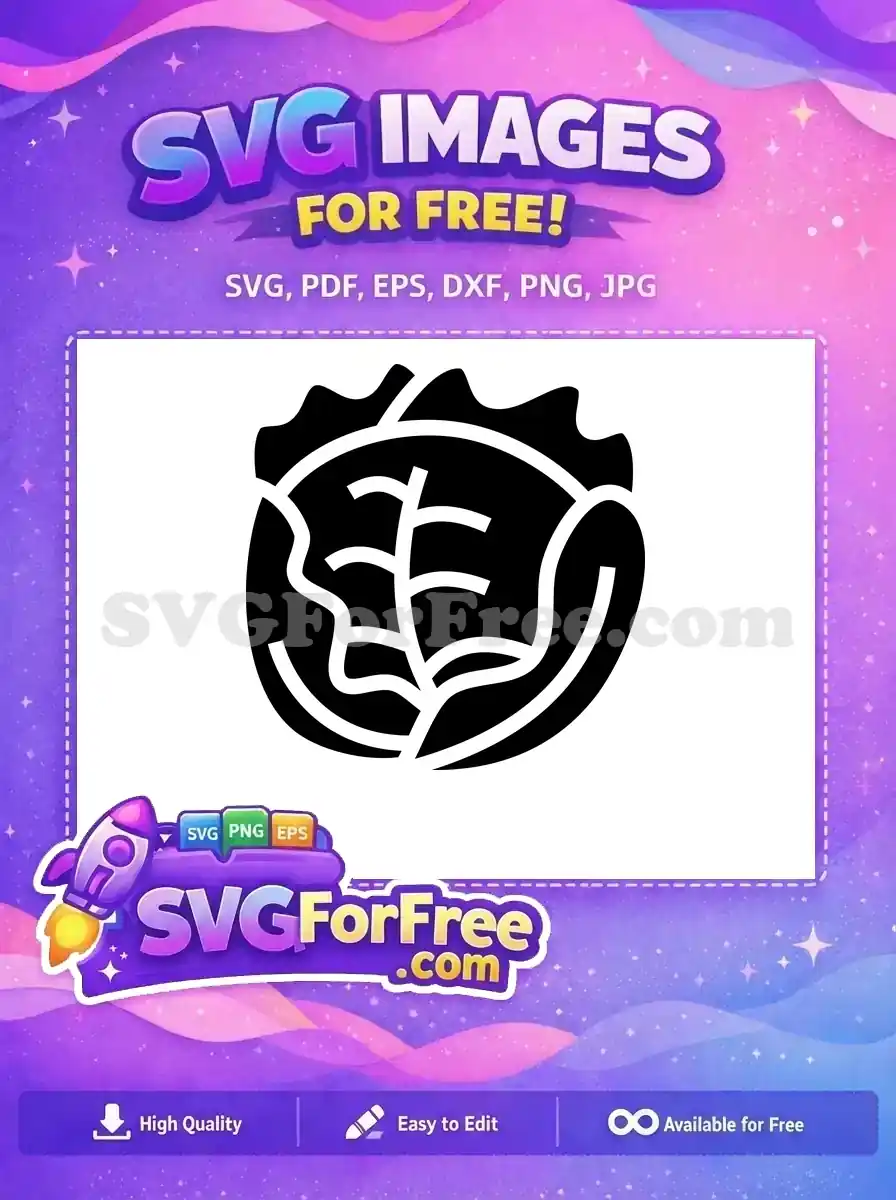 Free Cabbage Silhouette Free Healthy Food Vegetable Free SVG