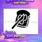 Free Bread Slice Free Butter Food Silhouette Free SVG - Instant Download
