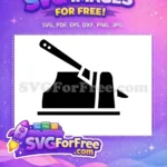 Free Fudge Slice Free Knife Food Silhouette Free SVG - Instant Download