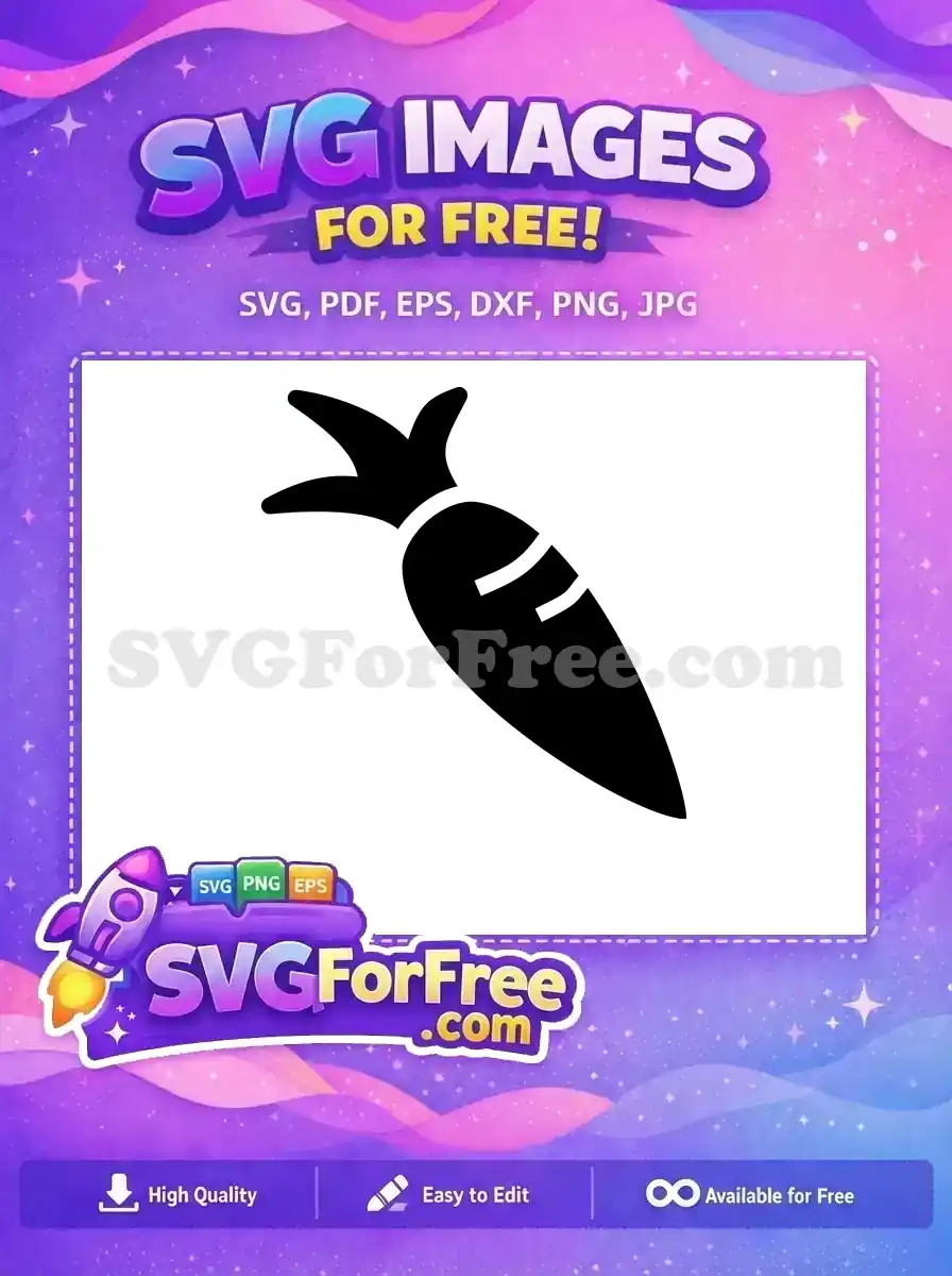 Free Black Carrot Silhouette Free Vegetable Icon Food Free SVG