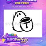 Free Coconut Silhouette Free Dripping Milk Food Free SVG - Instant Download