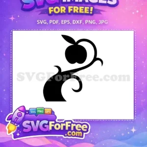 Free Apple Silhouette Free Vine Food Design Free SVG