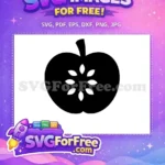 Free Black Apple Slice Free Food Silhouette Free SVG - Instant Download