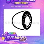 Free Kiwi Slice Free Black Silhouette Food Free SVG - Instant Download