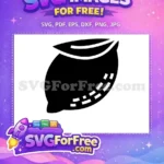 Free Black Lemon Free Citrus Food Simple Free SVG - Instant Download