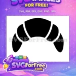 Free Black Croissant Free Bakery Food Breakfast Free SVG - Instant Download