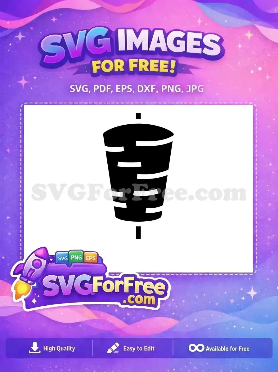 Free Black Kebab Free Gyro Rotating Grill Free SVG