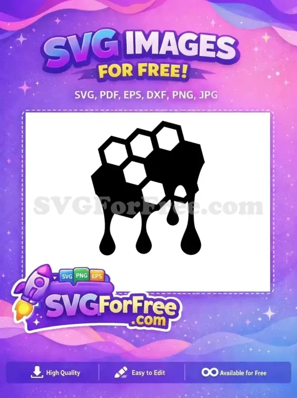 Free Dripping Honeycomb Free Food Silhouette Honey Free SVG Free Dripping Honeycomb Free Food Silhouette Honey Free SVG