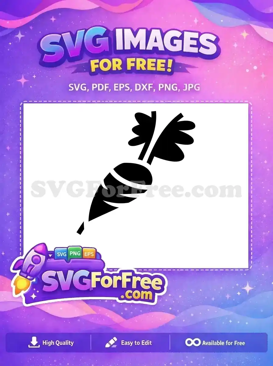 Free Black Carrot Silhouette Free Vegetable Illustration Food Free SVG