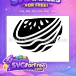 Free Watermelon Slice Free Seeds Black Silhouette Free SVG - Instant Download