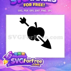 Free Apple Silhouette Free Arrow Food Free SVG