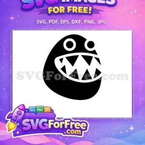 Free Black Silhouette Free Sharp Teeth Pacman Free SVG
