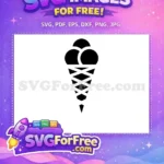 Free Black Ice Cream Free Cone Food Free SVG - Instant Download