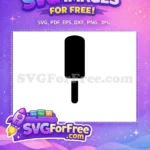 Free Simple Popsicle Free Black Food Silhouette Free SVG - Instant Download