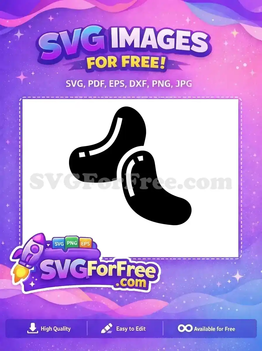 Free Black Cashews Silhouette Free Food Icon Vector Free SVG