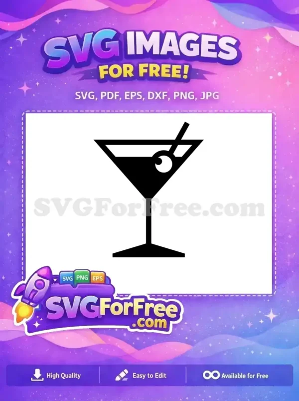 Free Olive Martini Free Cocktail Food Drink Free SVG