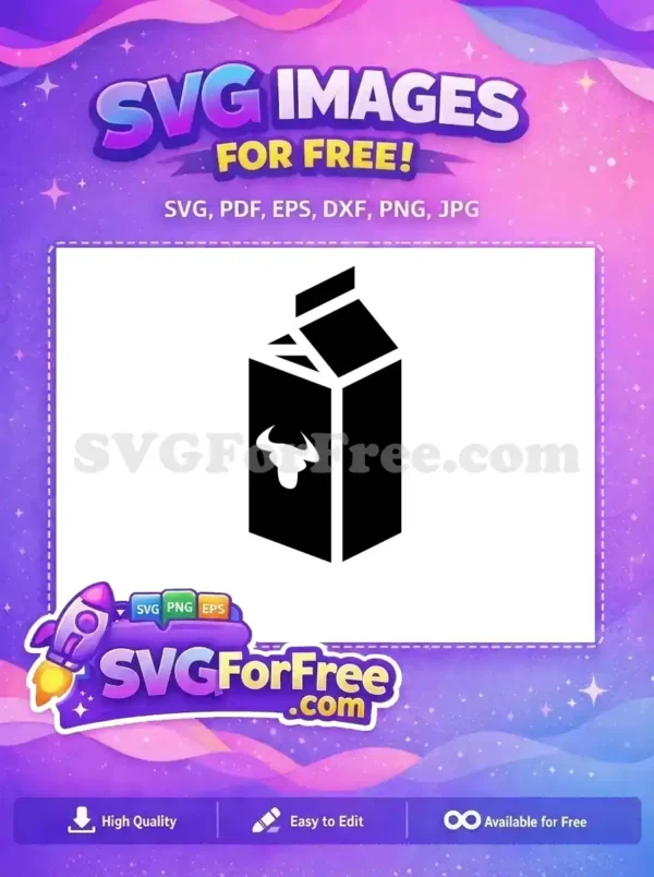 Free Milk Carton Box Free Cow Logo Food Free SVG