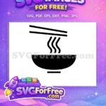 Free Chopsticks Noodles Free Asian Food Silhouette Free SVG - Instant Download