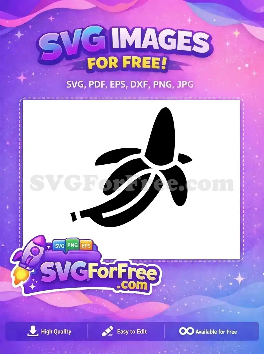 Free Black Peel Free Fresh Banana Food Free SVG