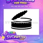 Free Cut Open Free Tuna Can Food Free SVG - Instant Download