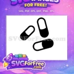 Free Black Capsules Free Medicine Food Free SVG - Instant Download